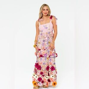 Buddy Love- EDIE TIE SHOULDER MAXI DRESS - VINEYARD